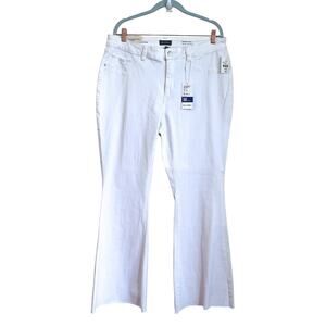 DL Vintage Bridget Boot Wide Leg High Rise Womens Jeans‎ Size 18W White Preppy